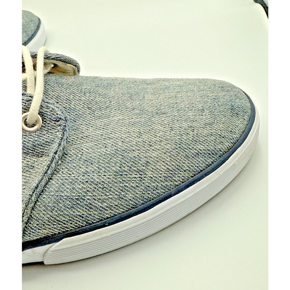 Polo Ralph Lauren Faxon Low Sneaker Men Denim Blue Size 11.5D EU 45 - Picture 6 of 12